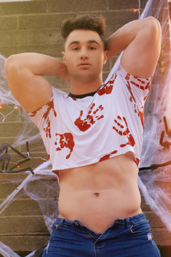 CheapUndies Bloody Hands Crop Top thumbnail 1