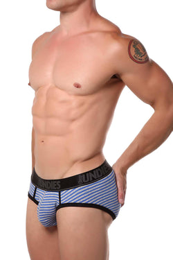 CheapUndies Blue/Grey Striped Brief thumbnail 3