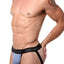 CheapUndies Blue/Grey Striped Jockstrap