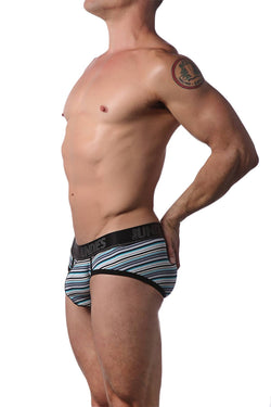 CheapUndies Blue Stripes Cotton Brief thumbnail 2