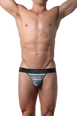CheapUndies Blue Stripes Cotton Jockstrap thumbnail 3