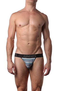 CheapUndies Blue Stripes Cotton Jockstrap thumbnail 1