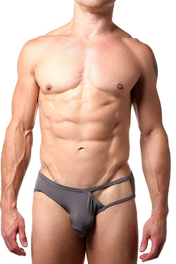 CheapUndies Charcoal Exposed Side Modal Brief thumbnail 1