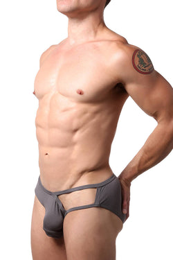 CheapUndies Charcoal Exposed Side Modal Brief thumbnail 2