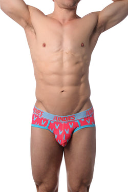 CheapUndies Coral and Baby Blue Naughty Bunny Brief thumbnail 3