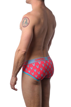 CheapUndies Coral and Baby Blue Naughty Bunny Brief thumbnail 4