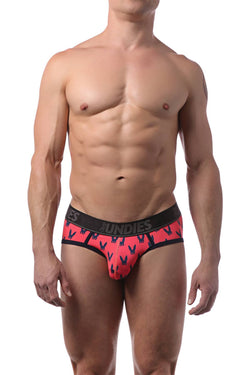 CheapUndies Coral and Navy Naughty Bunny Brief thumbnail 1