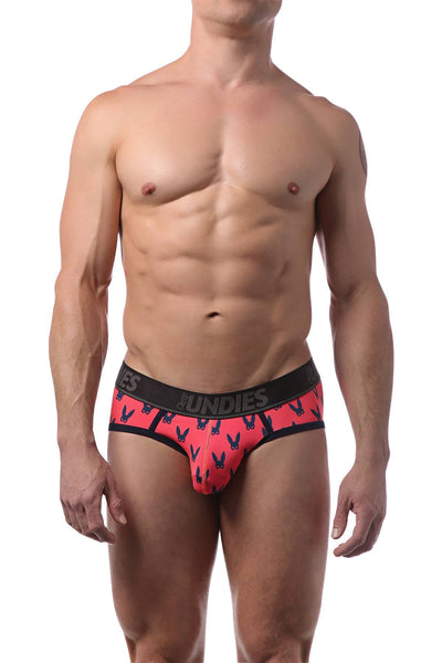 CheapUndies Coral and Navy Naughty Bunny Brief