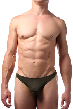 CheapUndies Dark Green Comfort Pouch Thong thumbnail 1