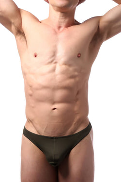 CheapUndies Dark Green Comfort Pouch Thong thumbnail 3