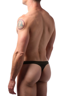 CheapUndies Dark Green Comfort Pouch Thong thumbnail 2
