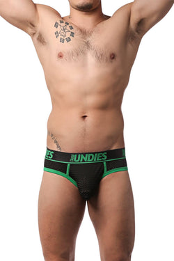 CheapUndies Green Exposed Sport Mesh Brief thumbnail 4