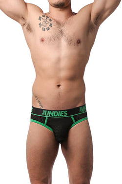 CheapUndies Green Exposed Sport Mesh Jockbrief thumbnail 4