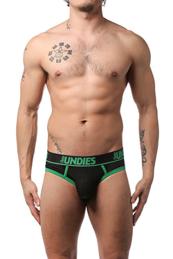 CheapUndies Green Exposed Sport Mesh Jockbrief thumbnail 1
