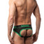 CheapUndies Green Exposed Sport Mesh Jockbrief