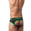 CheapUndies Green Exposed Sport Mesh Jockbrief