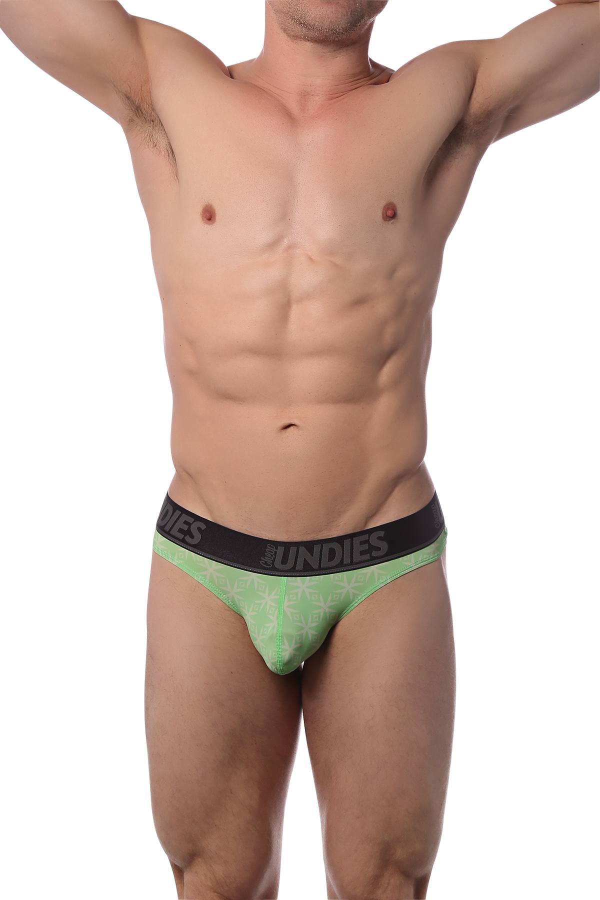 CheapUndies Green Kaleidoscope Thong