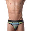 CheapUndies Green Stripes Sport Mesh Jockstrap