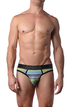 CheapUndies Green Stripes Sport Mesh Jockstrap thumbnail 1