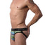 CheapUndies Green Stripes Sport Mesh Jockstrap