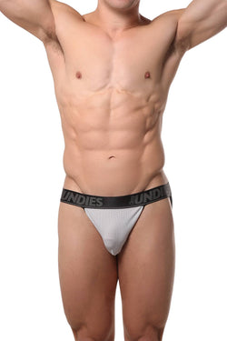 CheapUndies Light-Grey Mesh Jockstrap thumbnail 3