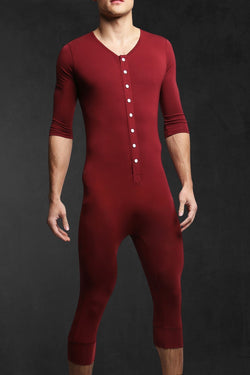 CheapUndies Maroon Long Sleeve Onesie thumbnail 2