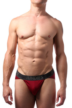 CheapUndies Maroon Mesh Sports Brief thumbnail 1