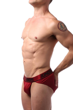 CheapUndies Maroon Polyamide Sports Brief thumbnail 2