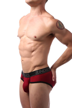 CheapUndies Maroon Sport Mesh Brief thumbnail 2