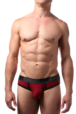 CheapUndies Maroon Sport Mesh Jockbrief thumbnail 3