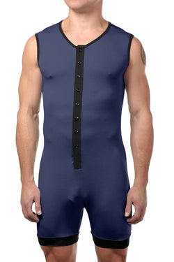 CheapUndies Navy Sleeveless Onesie thumbnail 2