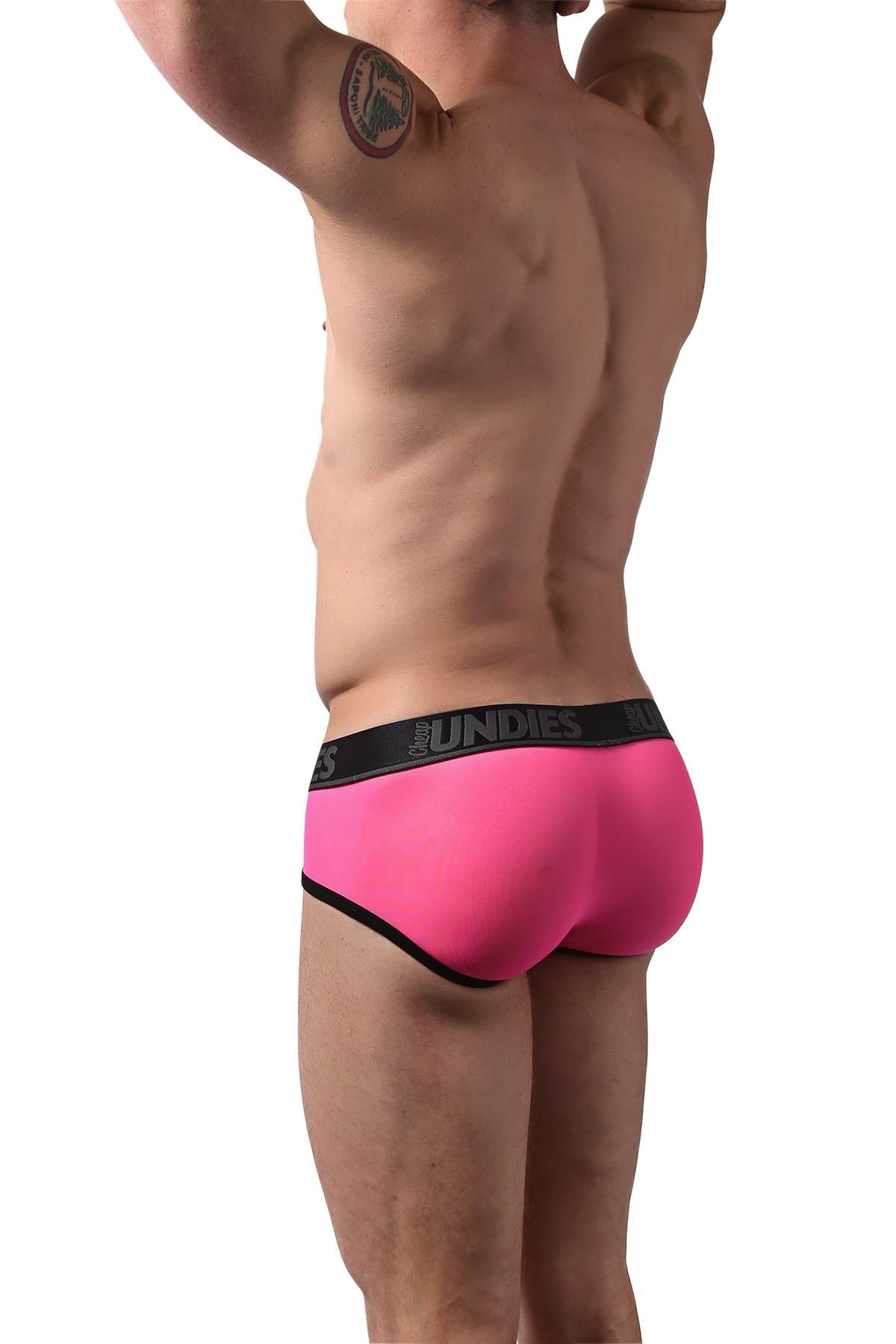 CheapUndies Neon Pink Mesh Brief
