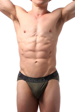 CheapUndies Olive Mesh Sports Brief thumbnail 3