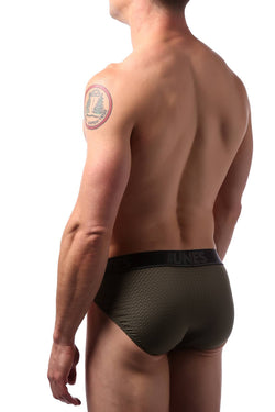CheapUndies Olive Mesh Sports Brief thumbnail 4