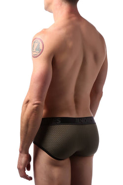 CheapUndies Olive Sport Mesh Brief thumbnail 4
