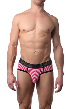 CheapUndies Pink Cotton Stripe Brief thumbnail 1