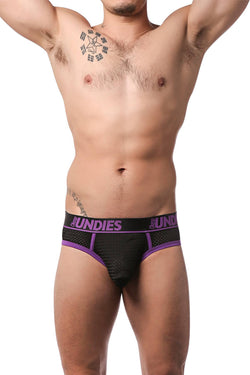 CheapUndies Purple Exposed Sport Mesh Brief thumbnail 4