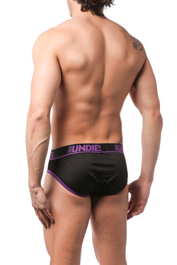 CheapUndies Purple Exposed Sport Mesh Brief thumbnail 3