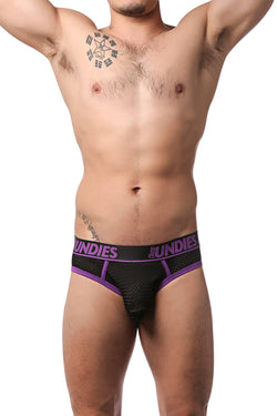 CheapUndies Purple Exposed Sport Mesh Jockbrief thumbnail 4