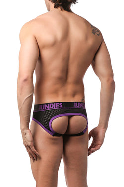 CheapUndies Purple Exposed Sport Mesh Jockbrief thumbnail 3