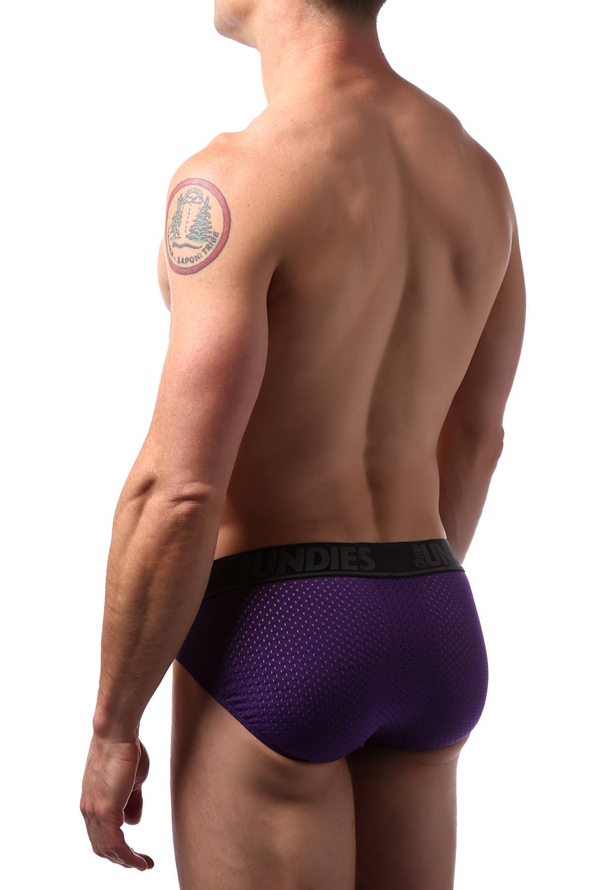 CheapUndies Purple Mesh Sports Brief