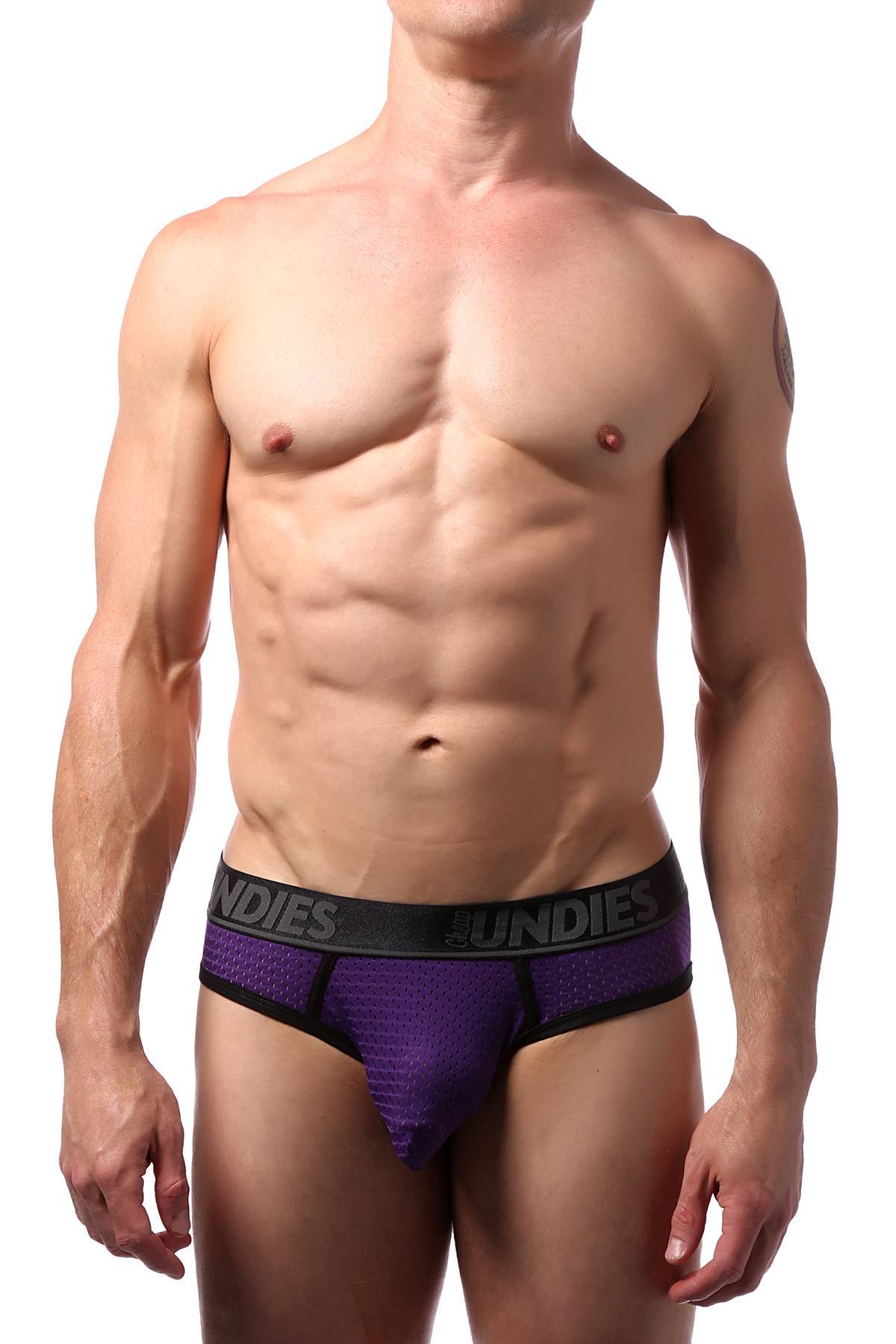 CheapUndies Purple Sport Mesh Jockbrief