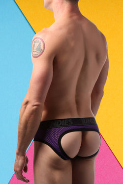 CheapUndies Purple Sport Mesh Jockbrief thumbnail 2