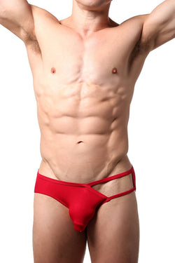 CheapUndies Red Exposed Side Modal Brief thumbnail 3