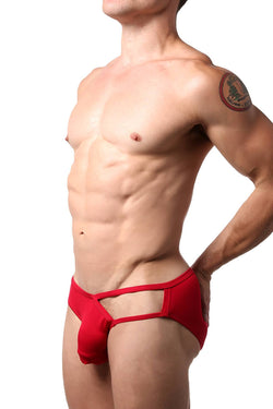 CheapUndies Red Exposed Side Modal Brief thumbnail 2