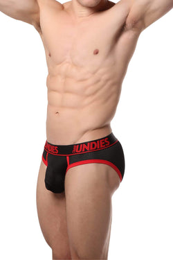 CheapUndies Red Exposed Sport Mesh Brief thumbnail 3