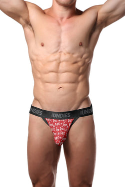 CheapUndies Red HoHoHo Printed Holiday Jock thumbnail 1