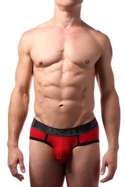 CheapUndies Red Sport Mesh Brief thumbnail 1