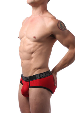 CheapUndies Red Sport Mesh Brief thumbnail 2
