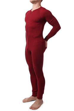 CheapUndies Red Waffle Knit Thermal Union Suit thumbnail 2